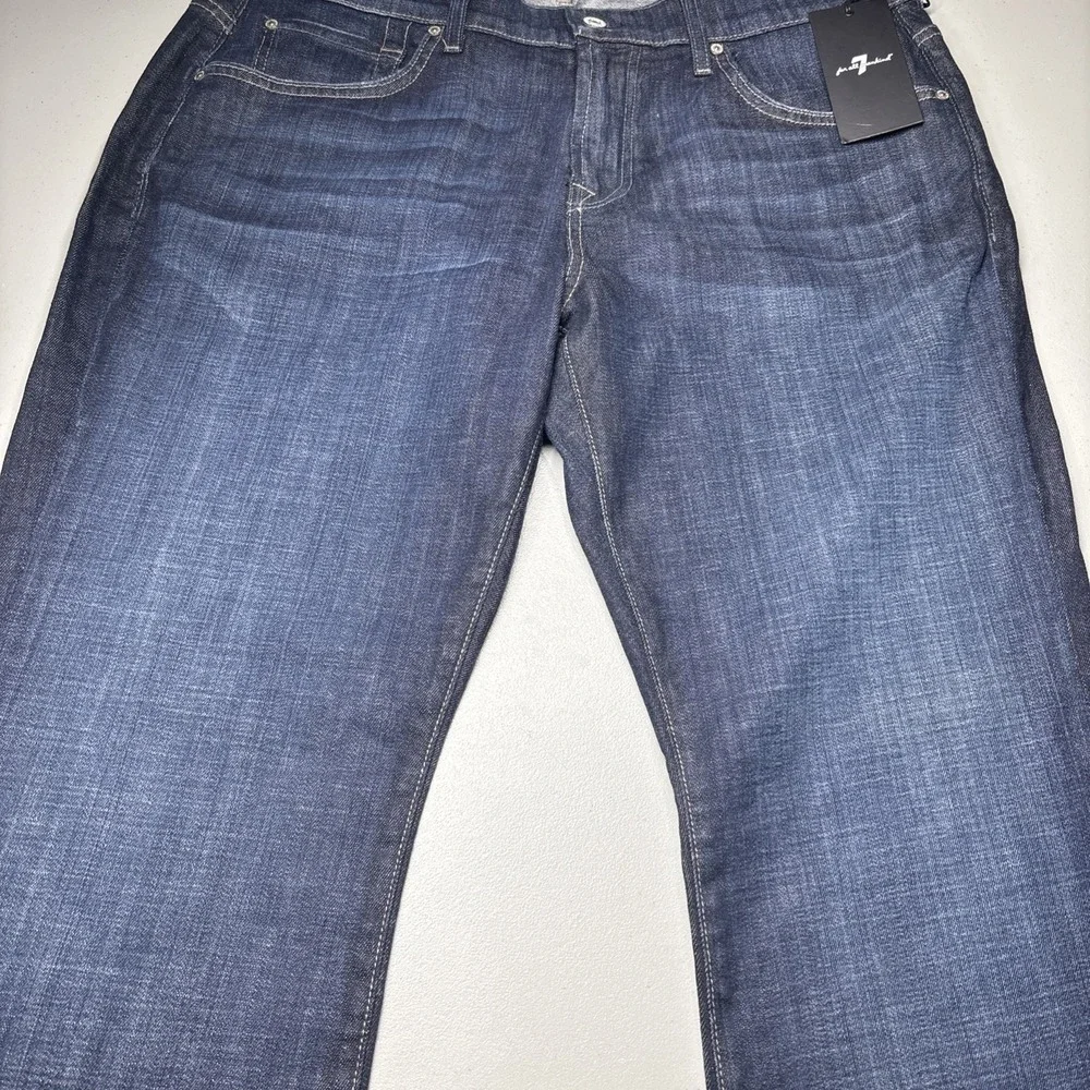 7 For All Mankind Men's 34X34 brett Modern Bootcut Blue Jeans NWT